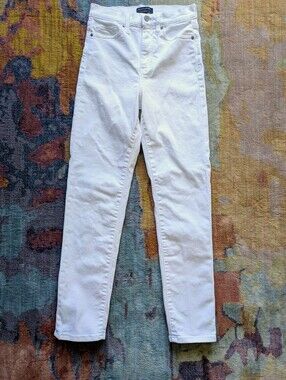 Banana Republic White Ultra High-Rise Slim Jeans